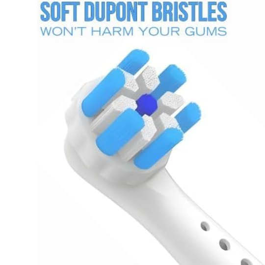 Electric Toothbrush Replacement Heads  - Deep Clean (16 Pack, Black)