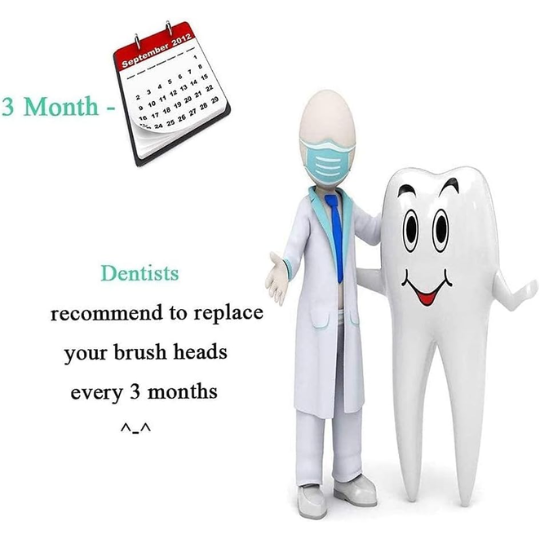 Electric Toothbrush Replacement Heads  -  (16 Pack, Black) - UOYOU