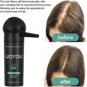 Hair Fibres for Thinning Hair - 27.5g Bottle with {Applicator}