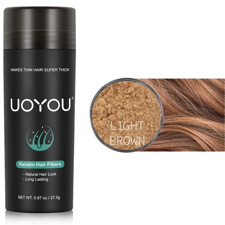 Hair Fibres for Thinning Hair - 27.5g Bottle with {Applicator} - UOYOU