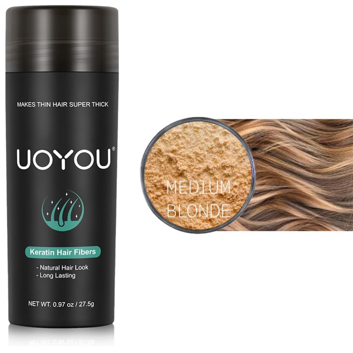 Hair Fibres for Thinning Hair - 27.5g Bottle with {Applicator} - UOYOU